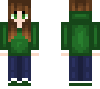 girl with green hoodie