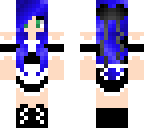 blue haired maid