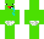 green noob with a diaper