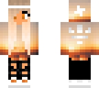 orange sunset girl
