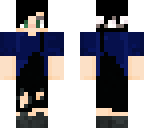 cute boy with black hair and black overalls 