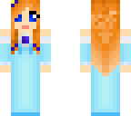 ginger in blue dress