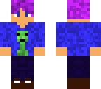 blue creeper hoodie and galaxie hair