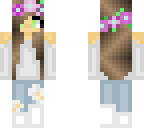 brown hair flower crown