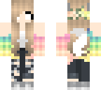 rainbow herobrine girl