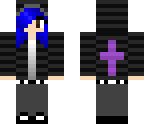 blue emo girl