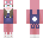 cute bunny onesie with jean apron girl