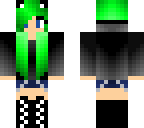 green emo girl