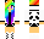 rainbow hair panda girl