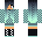 teal checkered girl