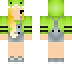 blonde girl in girl dino suit w overalls