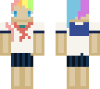 rainbow anime girl