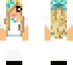 blonde girl in white dress