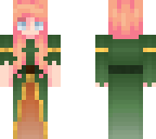 medieval princess green-orange dress
