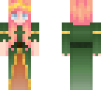 medieval princess green-orange dress with tiara