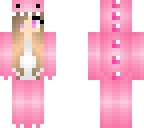 pink dino girl with pink eyes