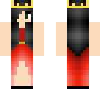 red dress and crown black hair girl