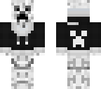 black and white creeper with a jacket