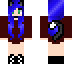 blue haired cat girl