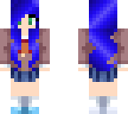 blue haired ddlc oc
