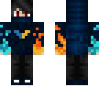 orange and blue flames
