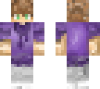 purple hoodie green eyes