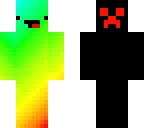 raibow man with three mob faces