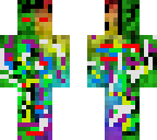 glitched corrupted shadow rainbow steve