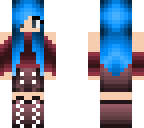 pretty girl with blue hair