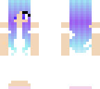 purple and blue hair with white dress