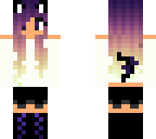 purple and green cat girl