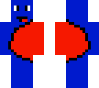 red and blue man