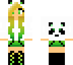 green panda girl
