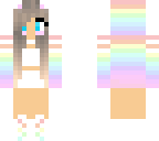 pastel rainbow kawaii cat girl
