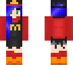 blue haired mcdonalds worker