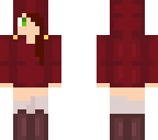 chica con ropa roja