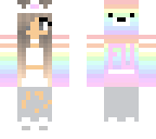 cool rainbow bear girl