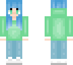 blue haired girl