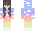 rainbow sunset cloud girl
