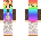 super cute rainbow hair girl