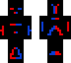 blue red