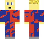 half blue x red