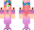 pink mermaid girl