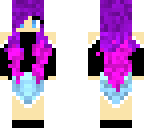 purple to pink ombre hair girl