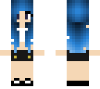 blue hair girl skin