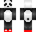 panda  with red sneakers