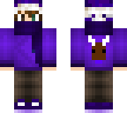 purple winter coat guy
