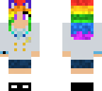 rainbow hair uniform