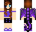 purple dragon girl with brown hair