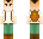 backpacker with slicked back hair